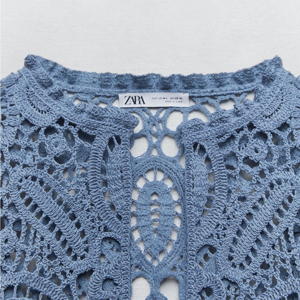 Zara Cropped Macrame Cardigan *Limited Edition* - Picture 4 of 4